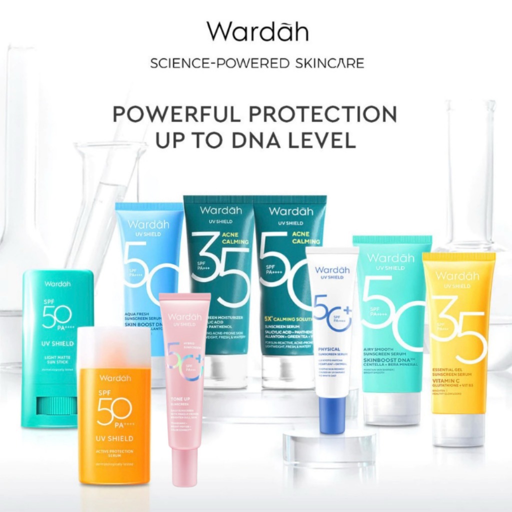 WARDAH Sun Care Indonesia / Skincare Sunscreen Sunblock Sunblok Protection / SPF 50 35 PA ++++ / UV 