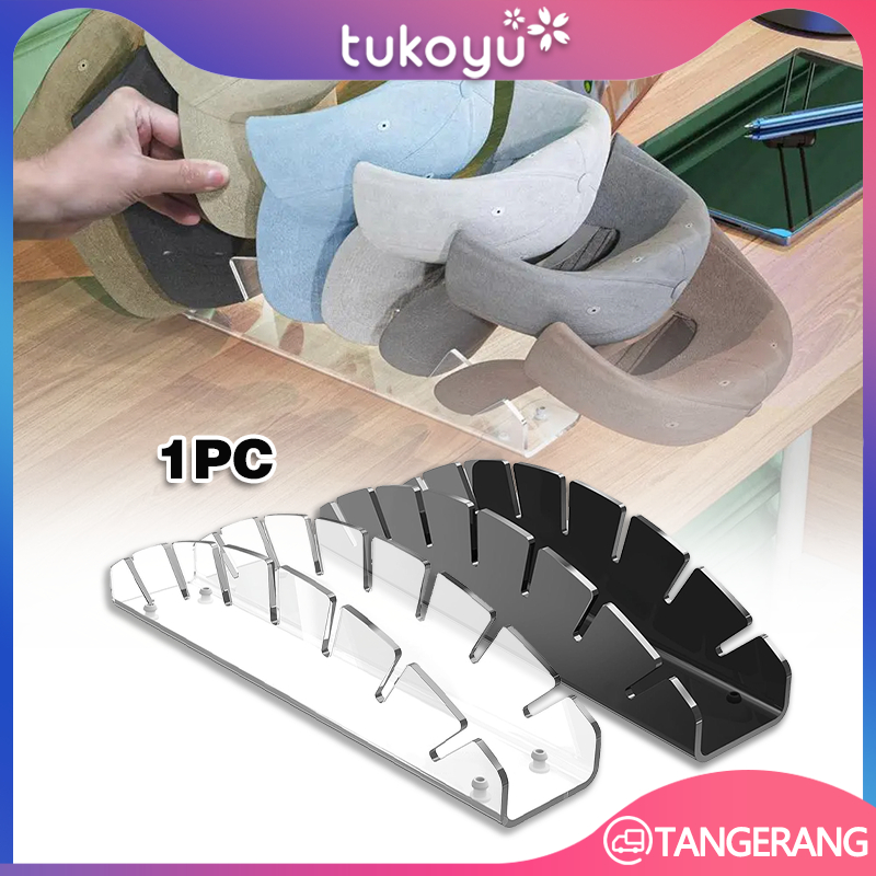 Rak Display Topi Akrilik/Tempat Organizer Topi/Hanger Stand Display Topi Cap