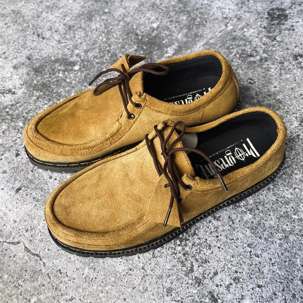 PROGRESSIVE SHOES NEW SERIES / Sepatu Suede Asli Casual Tali Pria Black and brown