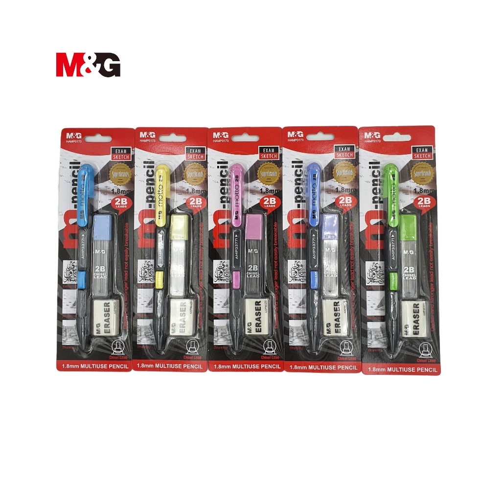 

Pensil Mechanical M&G 2B 1,8mm 1 Pencil, 1 Refill and 1 Easer In One Pack