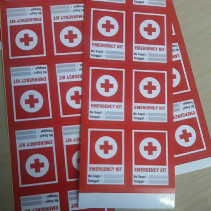 

Stiker Segel Emergency Kit