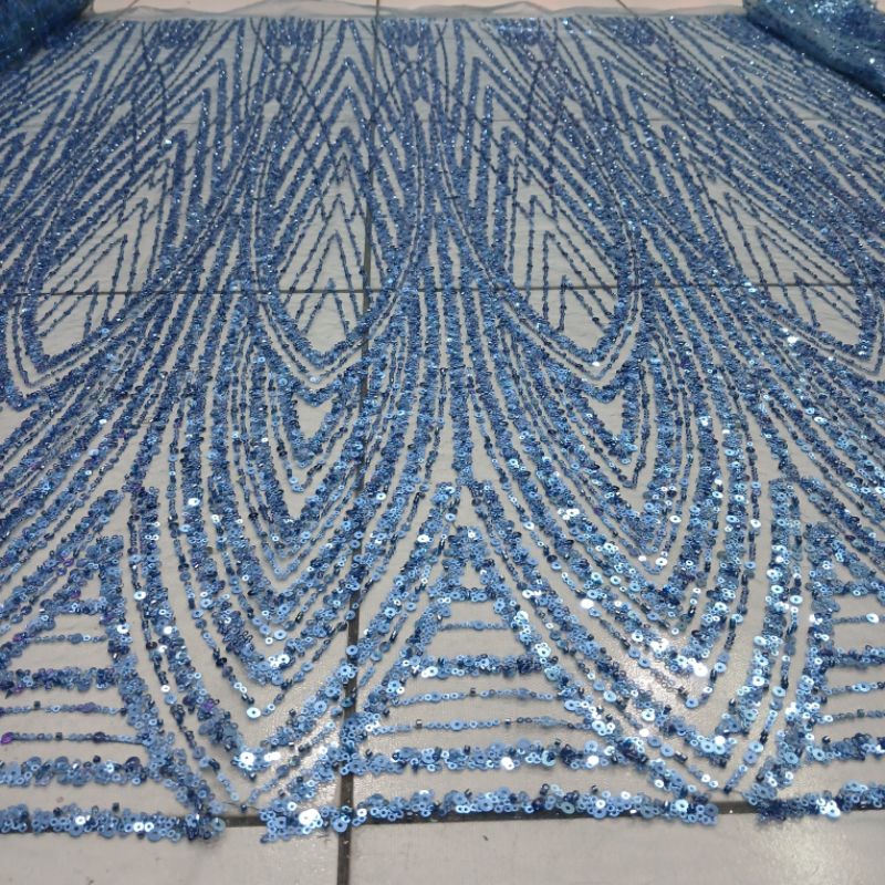 Bahan kain tille elisab full payet/bahan kebaya motif elisab/full payet/kain kebaya/mewah full payet