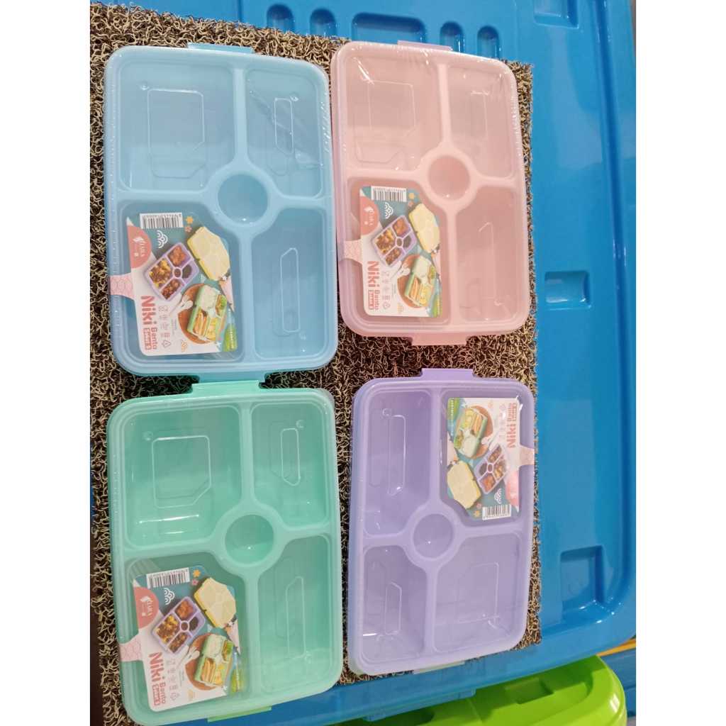 KOTAK MAKAN NIKI SEKAT 5 1500mL KIARA / LUNCH BOX NIKI SEKAT 5 / TEMPAT MAKAN BENTO SEKAT / OMPRENG 