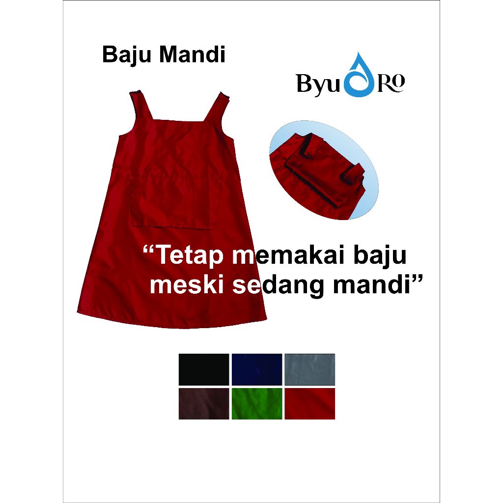 Tahan Lama Byuro Baju Mandi Size M / Pakaian Basahan Mandi / Pakaian Mandi Wanita / Perlengkapan