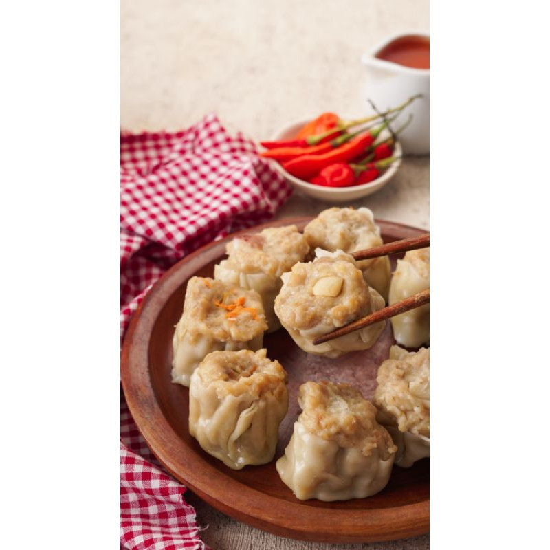 

Dim Sum Mix ( wortel, telur puyuh, udang, beef, kepiting, cumi ) isi 200 pcs