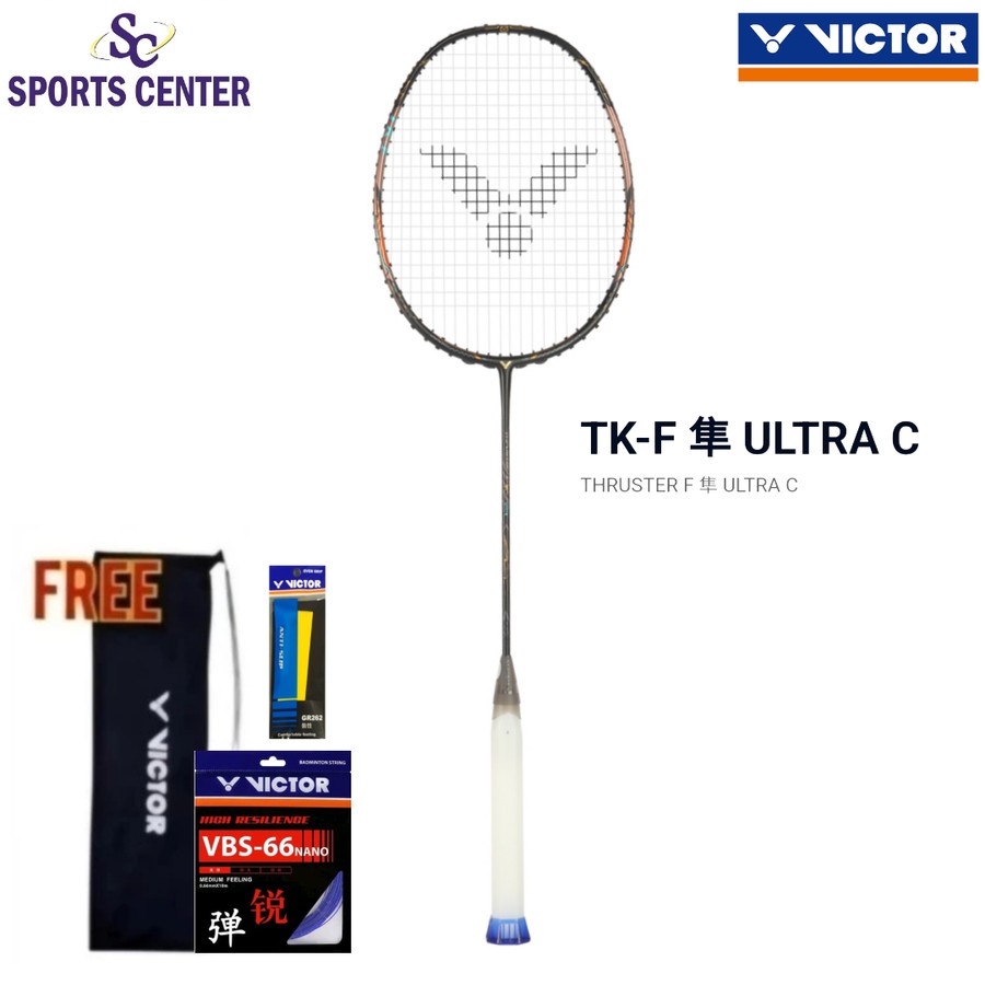 New Raket Badminton Victor Thruster Falcon Ultra C / THRUSTER F  ULTRA C / TK-F  ULTRA C
