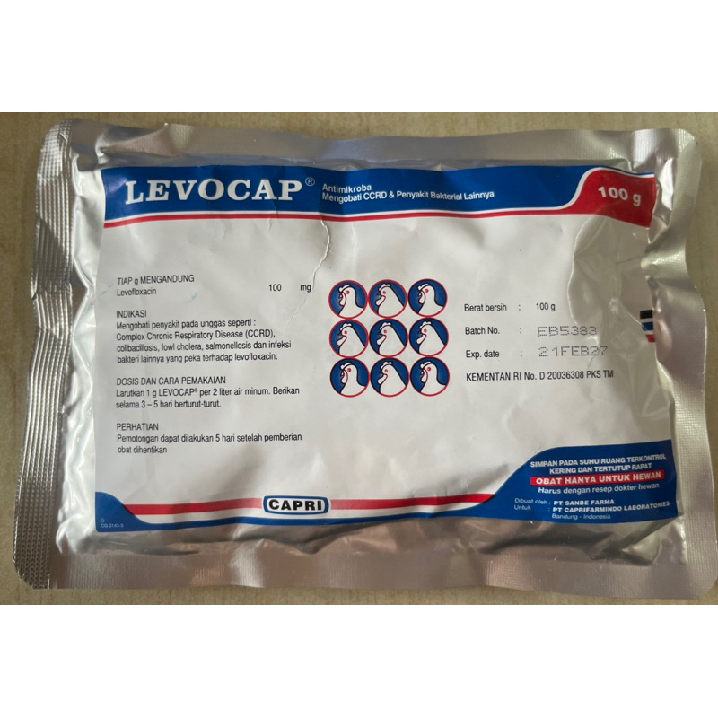 LEVOCAP 100G Antimikroba dan CRD