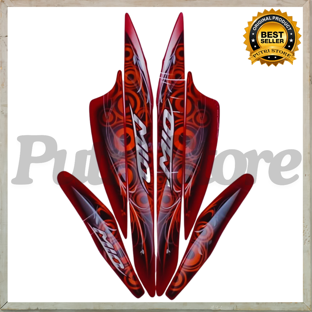 Striping Stiker Mio Sporty 2011 Merah Terbaik List body Standart Mio Sporty Cw 2011 Terbaik