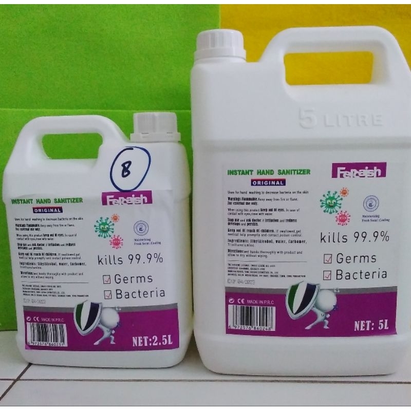 Hand sanitizer 2,5 liter/hand sanitizer 5 liter