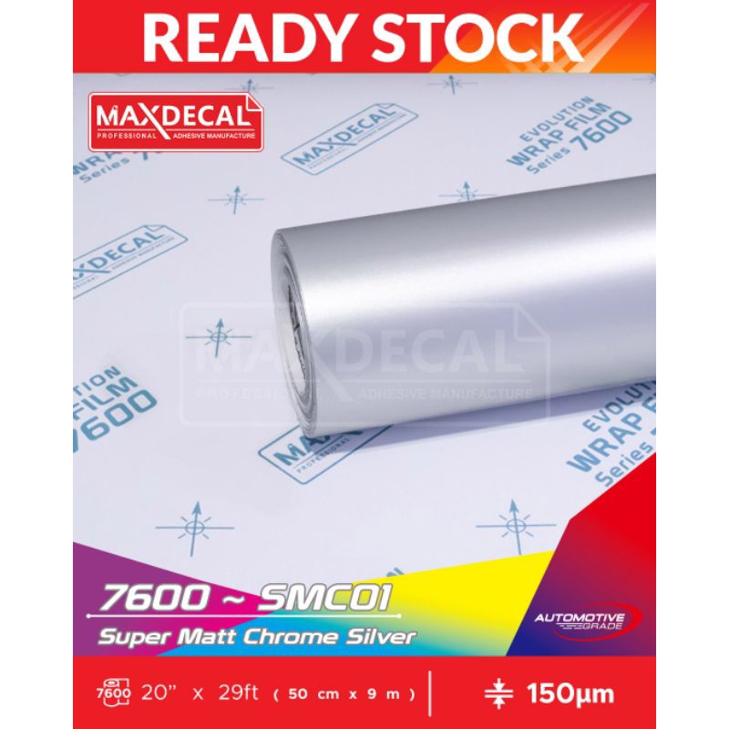 MAXDECAL SUPER MATT CHROME SKOTLET STIKER MOTOR MOBIL SATIN