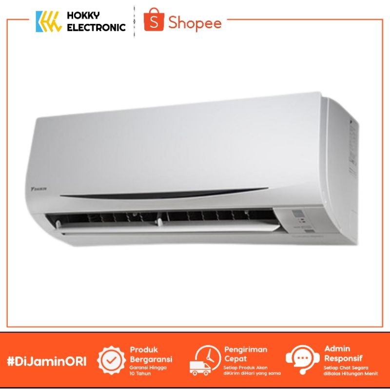 DAIKIN FTC-15NV14 AC SPLIT 1/2 PK STANDART THAILAND HEMAT LISTRIK R32 GARANSI RESMI 3 TAHUN PLUS PAS