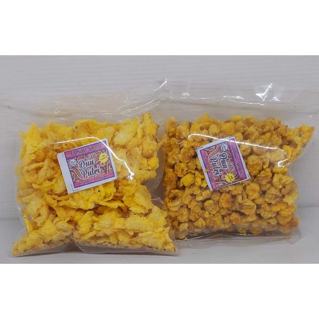 

Emping dan Marning Jagung Merk Dua Putri Kemasan Ekonomis Original Garing dan Gurih