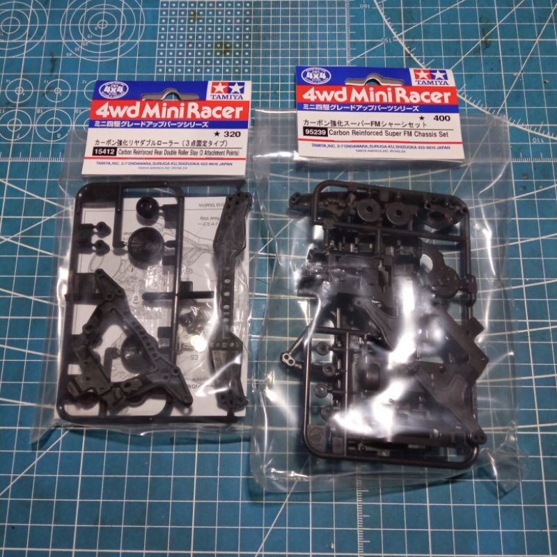 Tamiya 95239 dan 15412 / sfm chassis set dan akar carbon set / tamiya 95239 / tamiya 15412