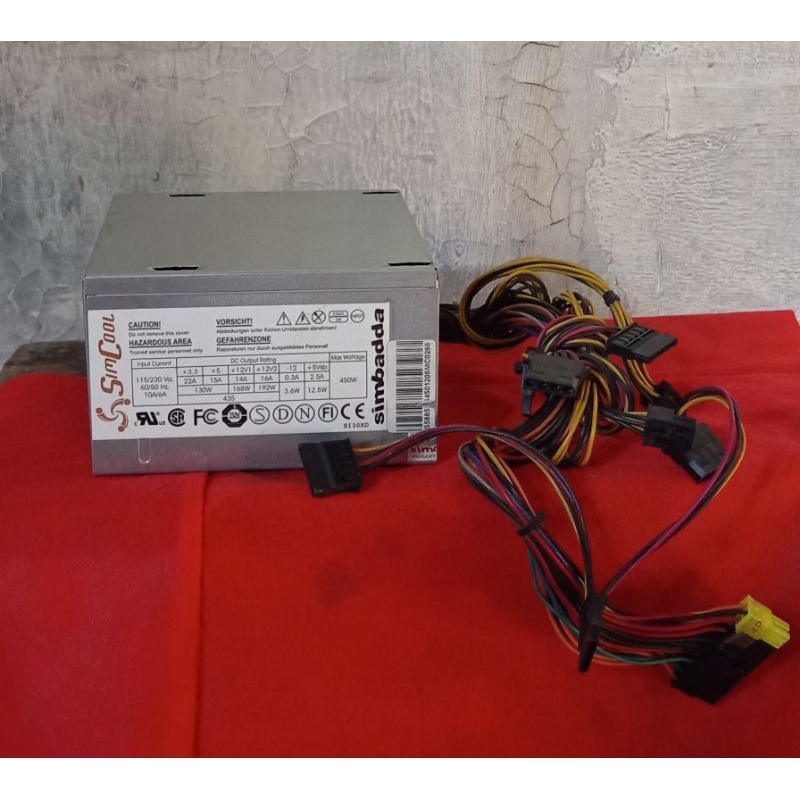 Psu Power Suplay Sim Cool simbadda 6 Pin 450Watt - Power Suplay Komputer Psu PC simbadda Sim CooL 45
