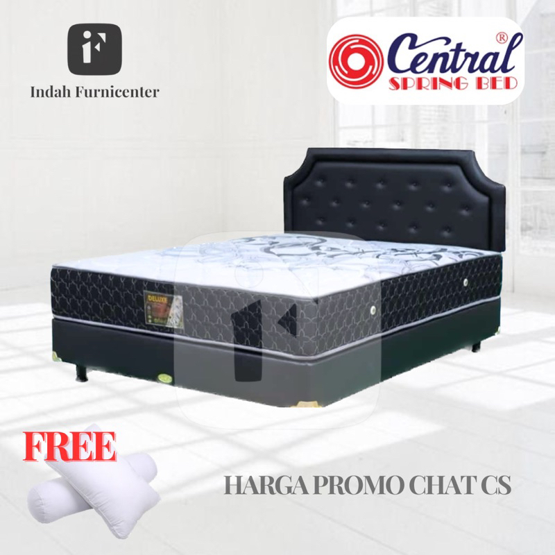 kasur springbed central deluxe 90x200 120x200 160x200 180x200 spring bed bedset queen king size 90 x