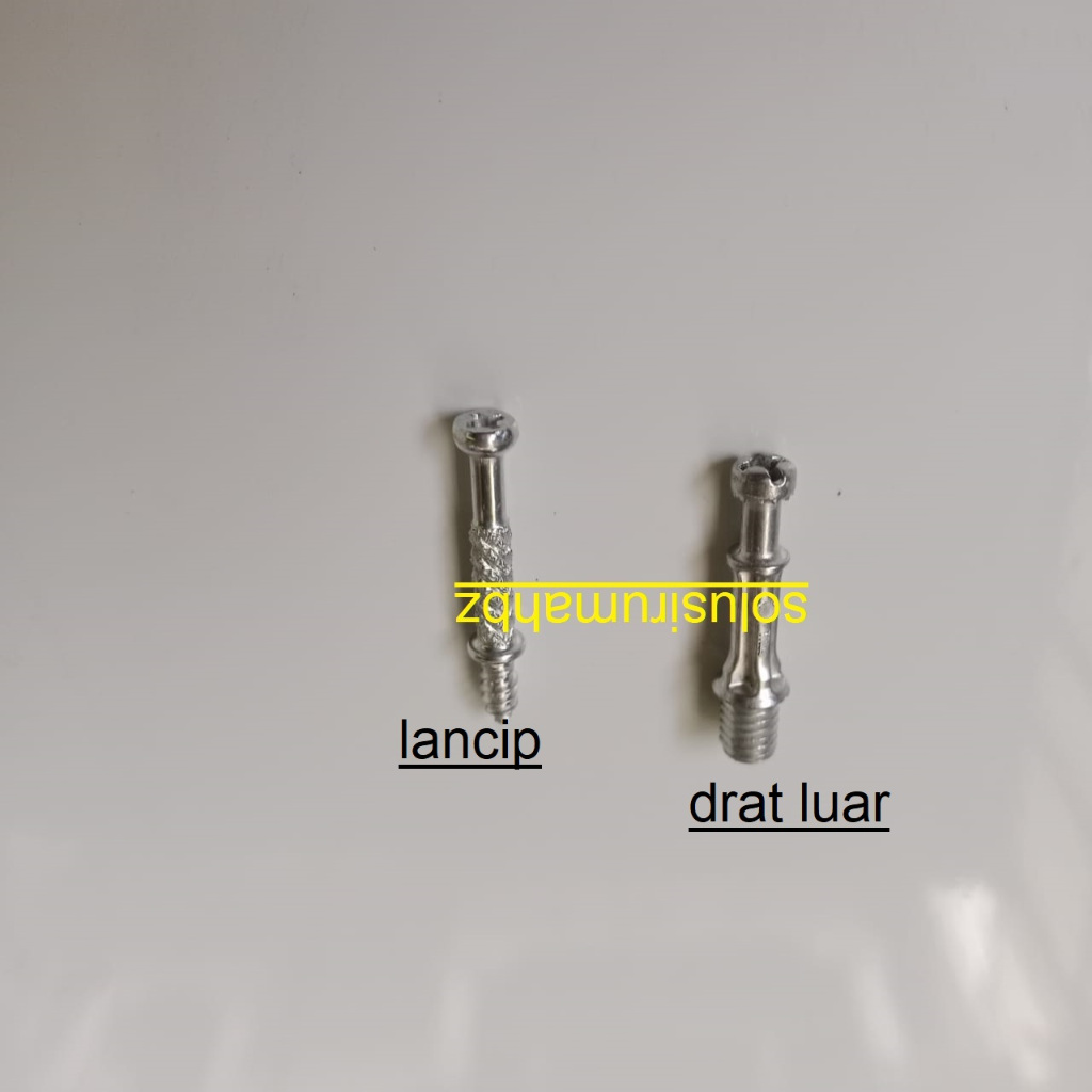 perbiji BAUT atau sekrup UNTUK MINIFIX KNOCKDOWN minifix knockdown drat luar / lancip