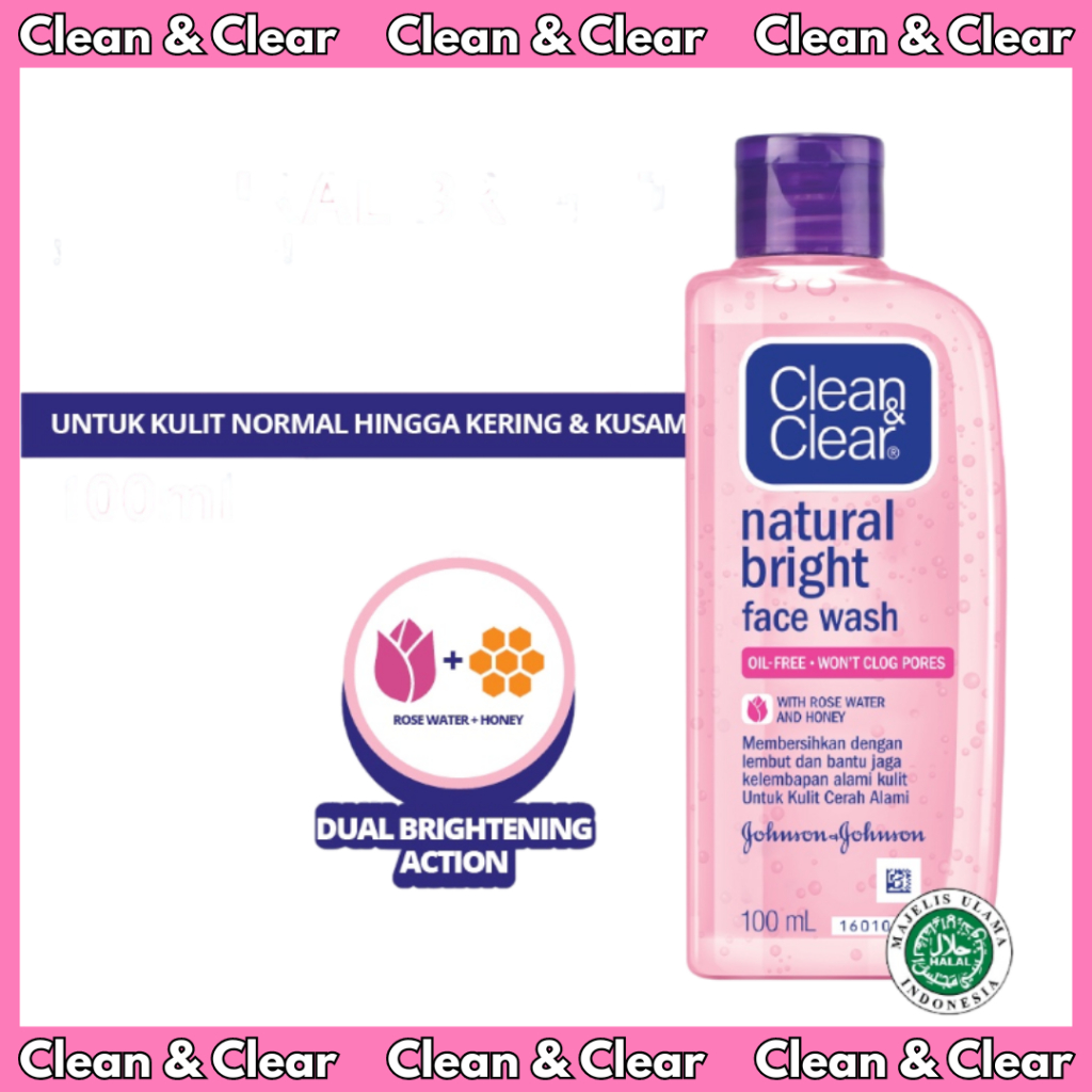 Clean and Clear Natural Bright Face Wash/Sabun Cuci Muka