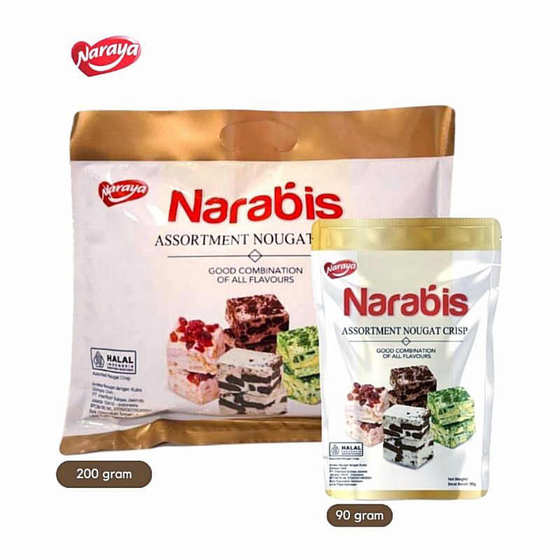 

Naraya Narabis Nougat Cookies Crisp 200g All Variants / Snack Import