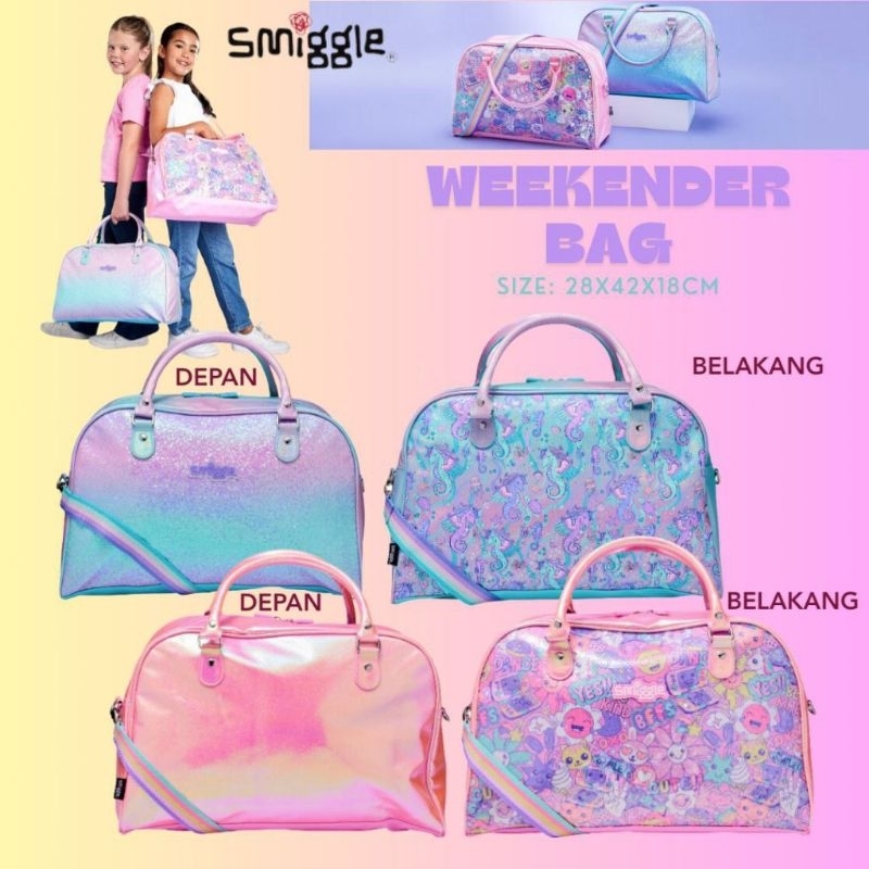 Smiggle Weekender Travel Bag Jinjing Tali panjang