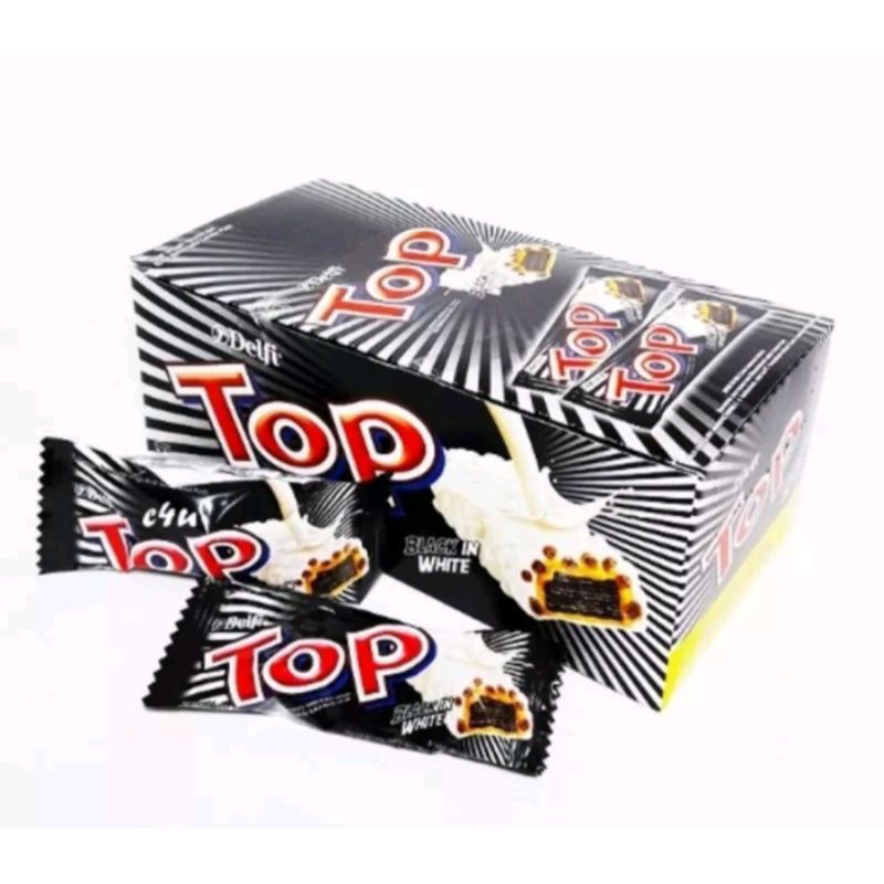 Wafer Coklat Delfi TOP 1 Box  [9gr x 26pcs] | Wafer Top | Delfi Top | Wafer Coklat Top