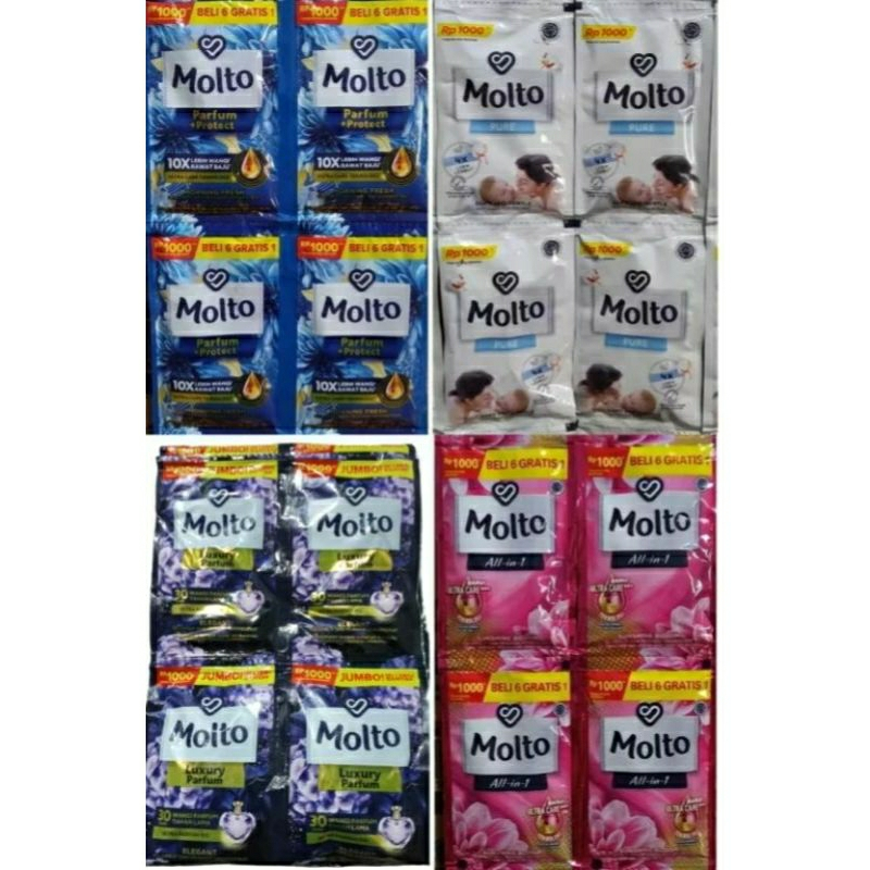Molto Pewangi Ultra Pure (1 karton isi 216 sachet)