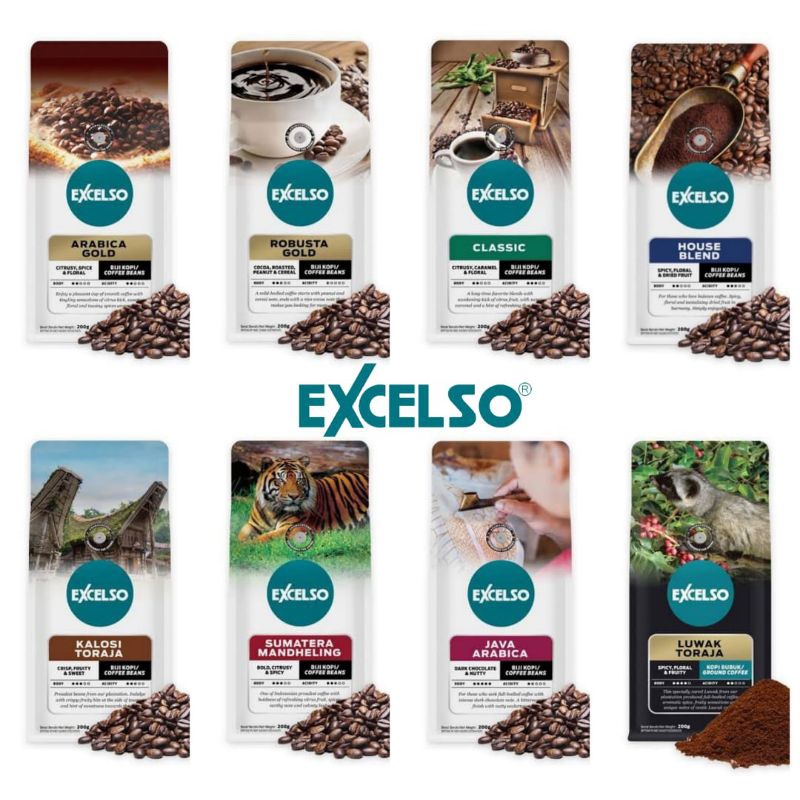 

EXCELSO bean kopi biji excelso all varian ( 200gr)