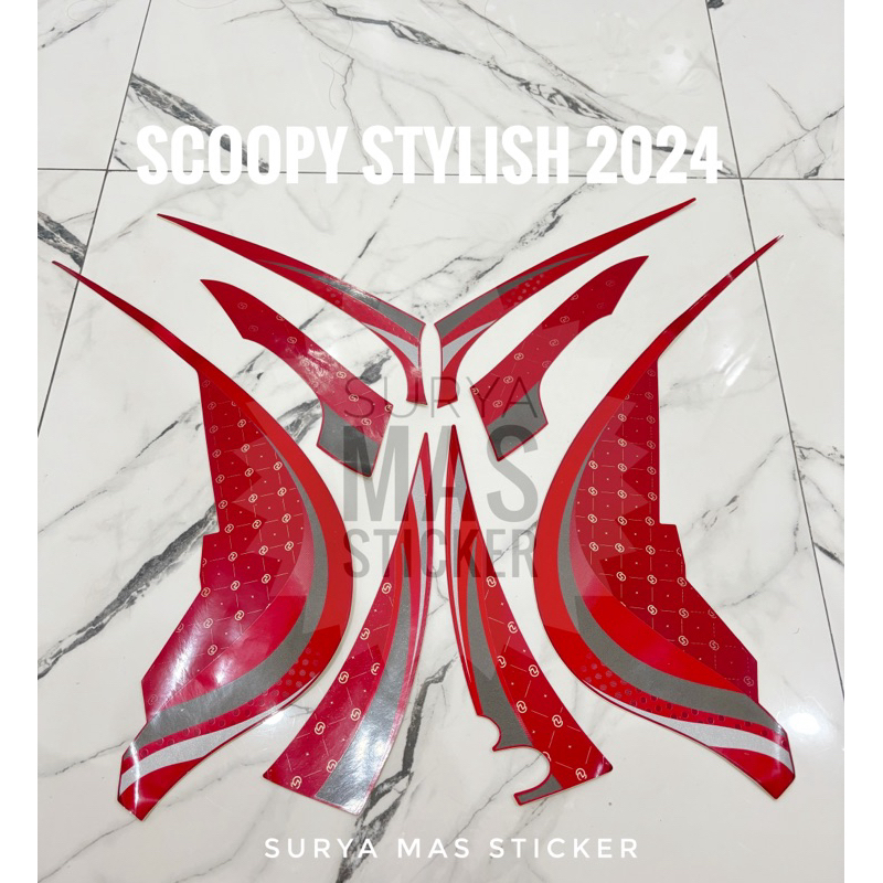striping scoopy stylish 2024 new les bodi motor honda