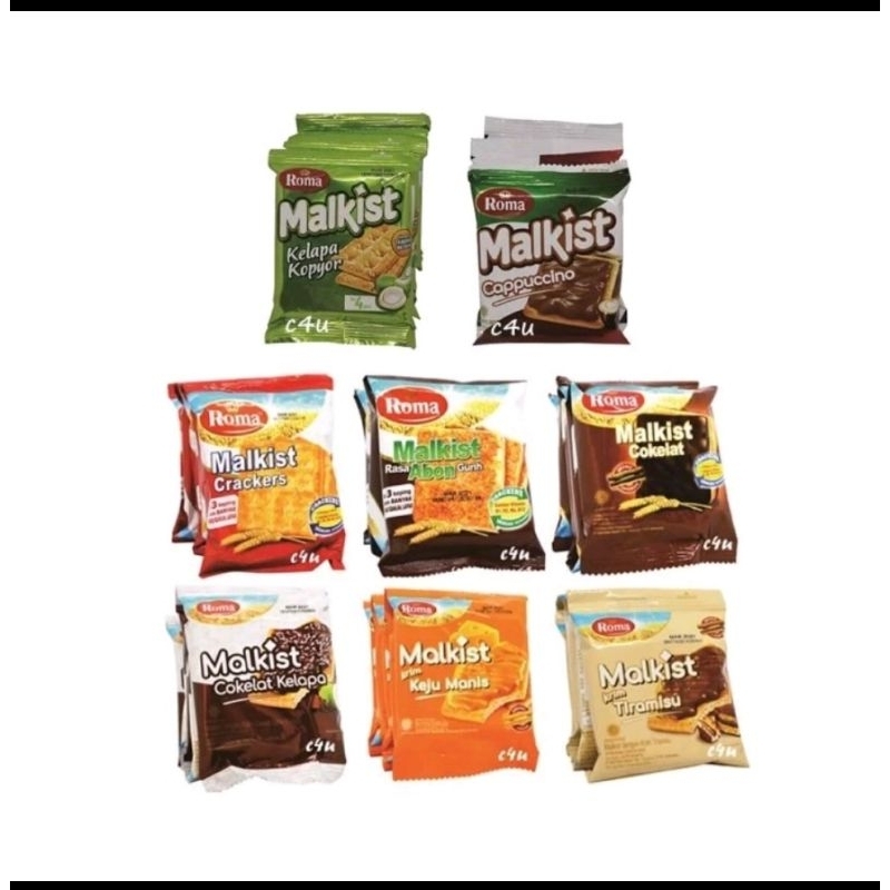 

BISKUIT ROMA MALKIST MACAM2 VARIAN RASA ISI 10PCS