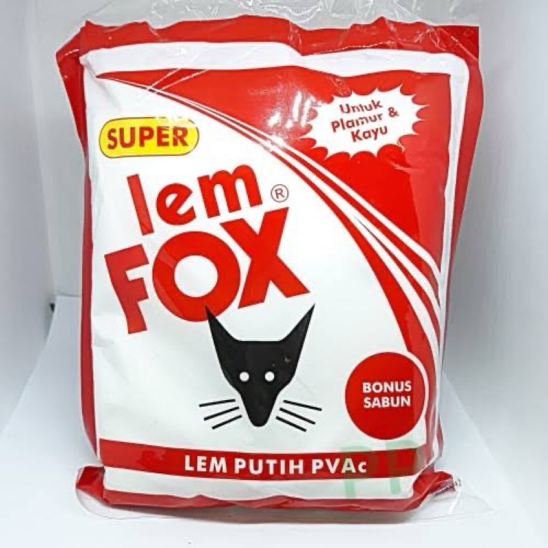 LEM FOX KAYU 700 Gram / LEM PUTIH PEREKAT KAYU 1 Kg / FOX BUNGKUS PLASTIK