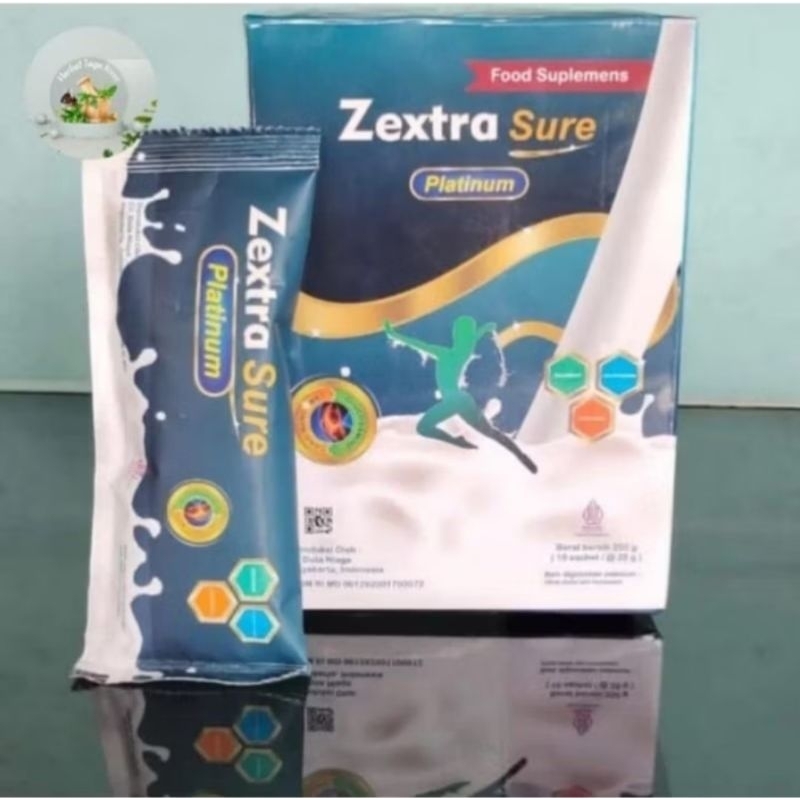 

Zextra Sure Gold Milk Susu Vitamin Nyeri Sendi Otot Keram Kesemutan Asli Original