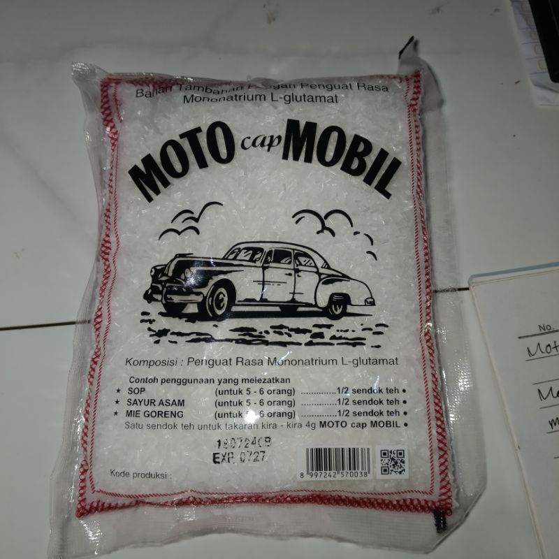 

[ 5 BKS ] Moto Cap Mobil 250 Gram Micin Penyedap Rasa Bahan Tambahan Pangan