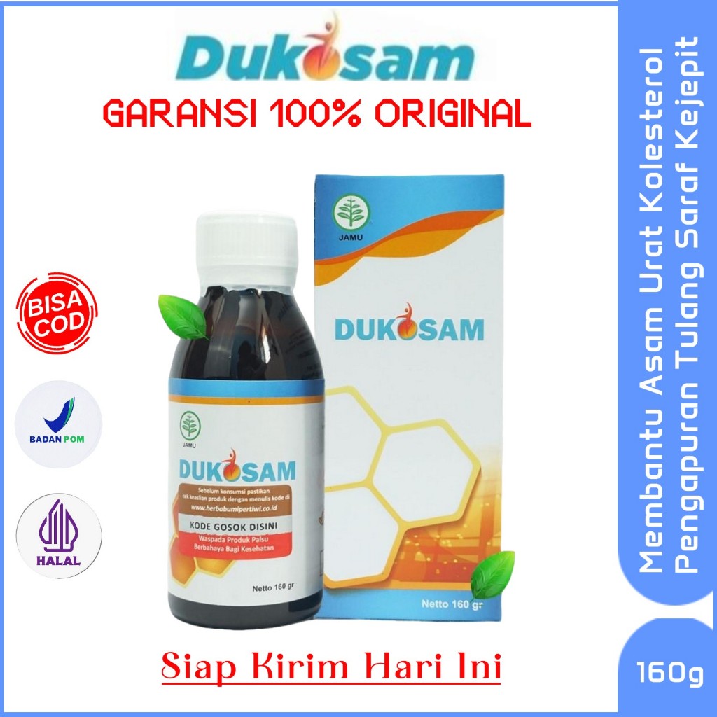 Madu Dukosam Original Herbal Obat Untuk Kolesterol Asam Urat Stroke Pengapuran Tulang Sakit Pinggang