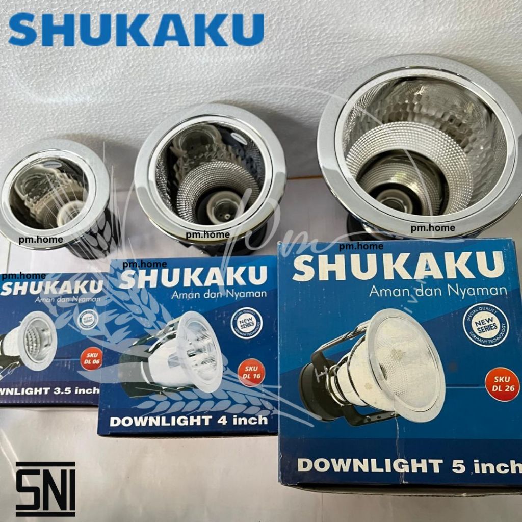Downlight Lampu Premium SHUKAKU 3.5, 4, 5 INCH / Kap Lampu Downlight / Fitting Downlight