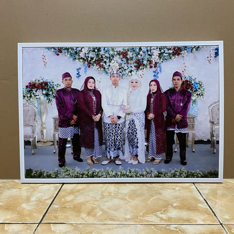 Cetak foto kanvas 22R 60x80cm Bingkai Minimalis
