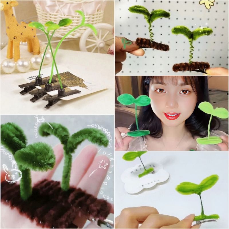 Hairpin Sepucuk Daun Tunas Tauge Sporut Hick Jepit Rambut Korea Nct Dream Cosplay