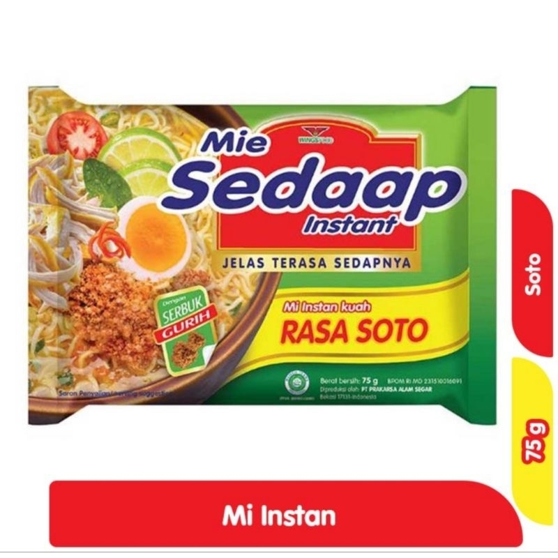 

MIE SEDAP INSTAN SOTO 75G