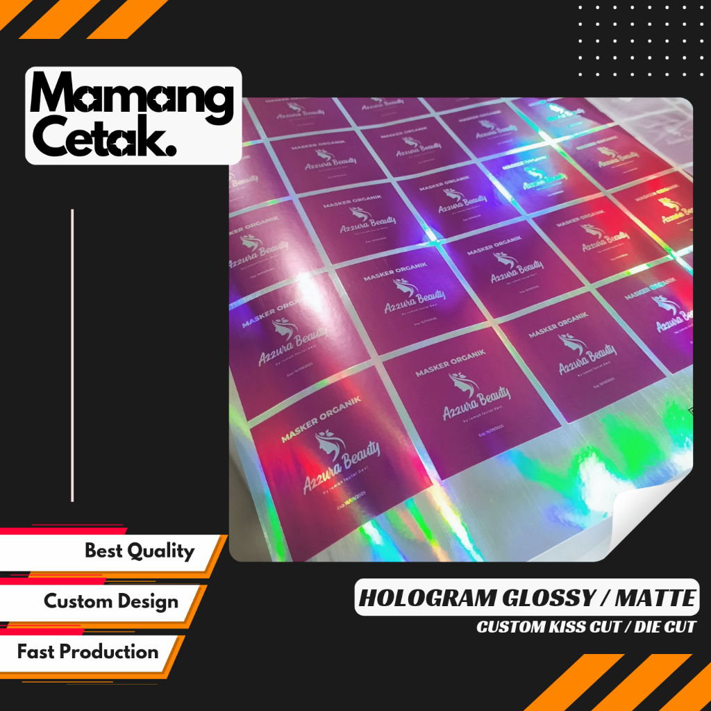 

Cetak Stiker / Sticker Bahan Chromo Putih / Chromo Transparan A3+ GRATIS POTONG POLA