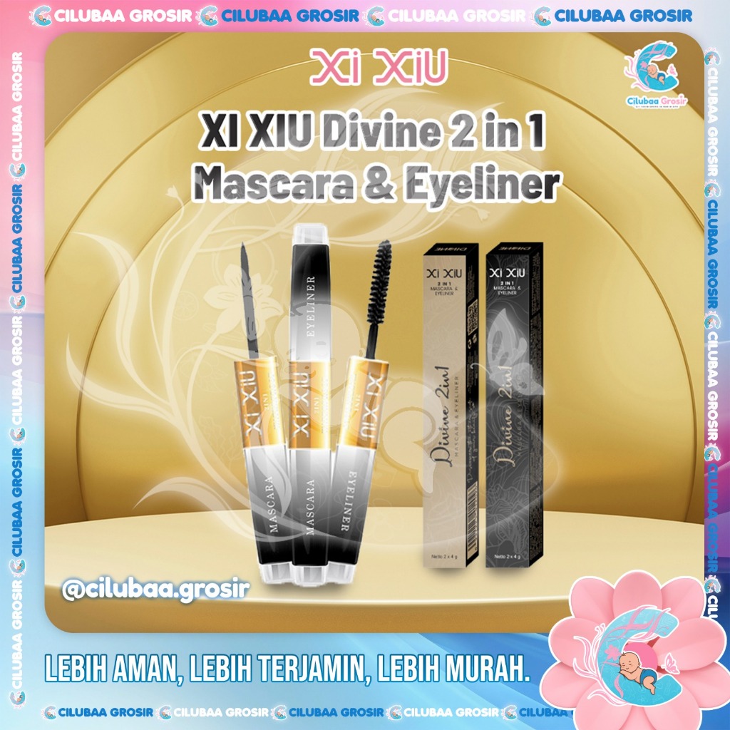 XI XIU Divine 2 in 1 Mascara & Eyeliner BPOM ||  2in1 Maskara Xixiu