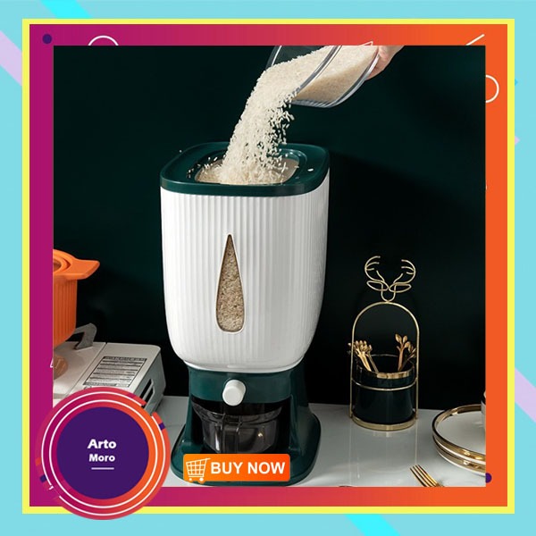 ONE-C360 Dispenser Beras 10 KG Rice Dispenser Tempat Wadah Penyimpanan Beras Otomatis Rice Box 10 kg
