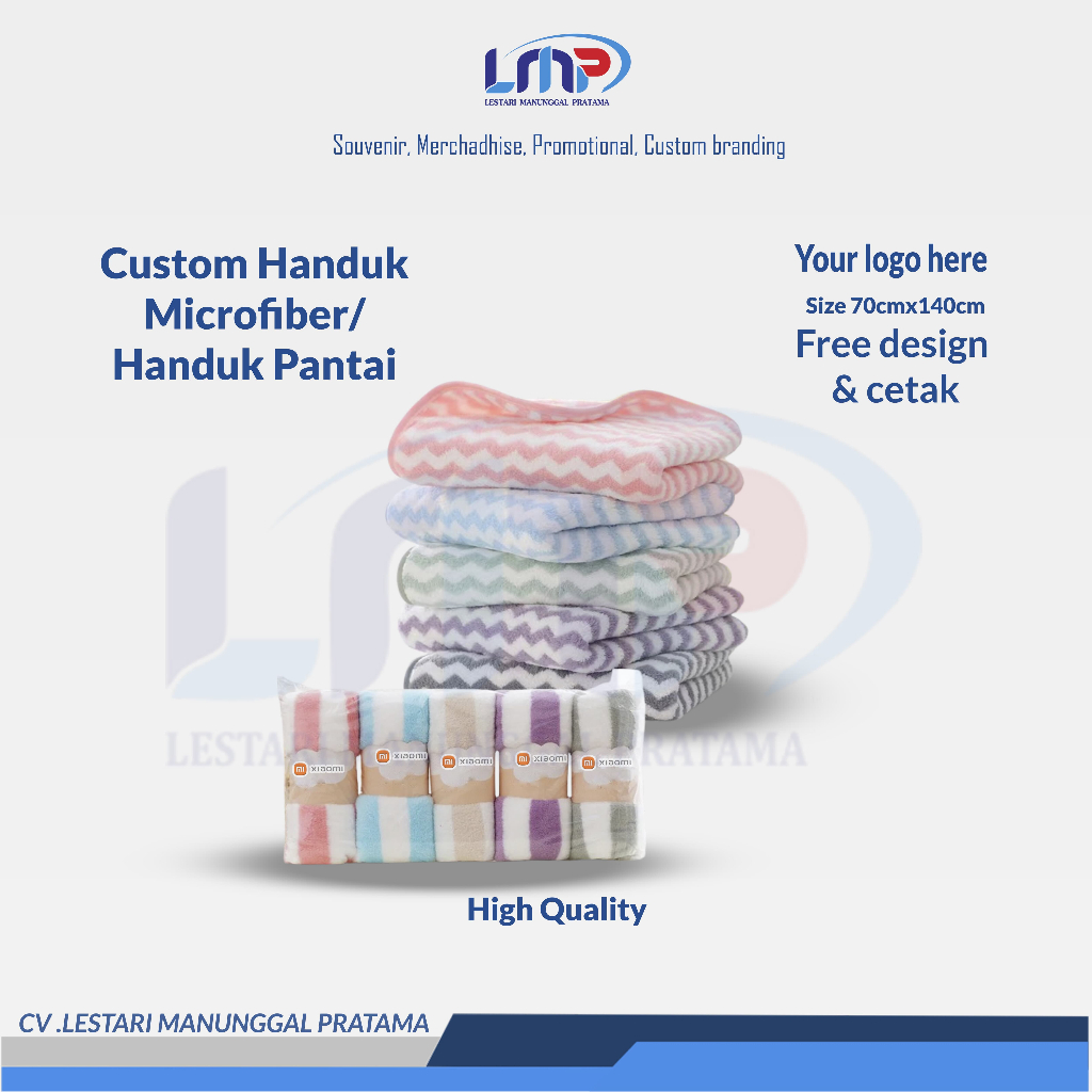 LMP LESTARI SOUVENIR - Merchandise Souvenir Custom Handuk Microfiber/Handuk Pantai Code#1020 | Souve