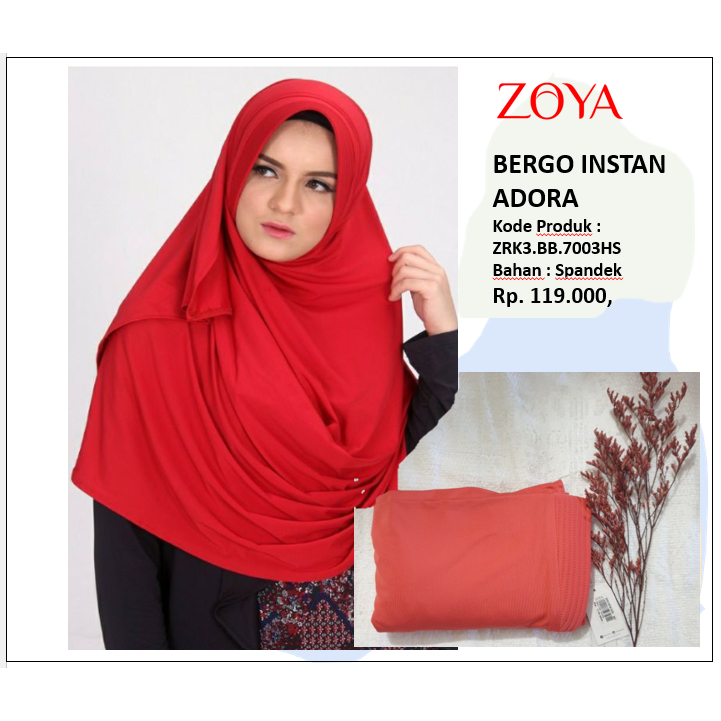 Zoya Bergo  instan Adora - Hijab Instan By Zoya