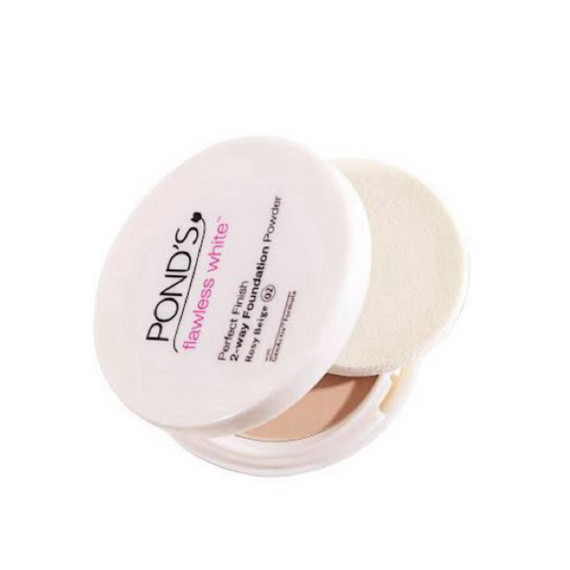 Ponds Flawless White Perfect Finish Foundation Powder 10gr | 01 Ivory White | 02 Rossie Beige