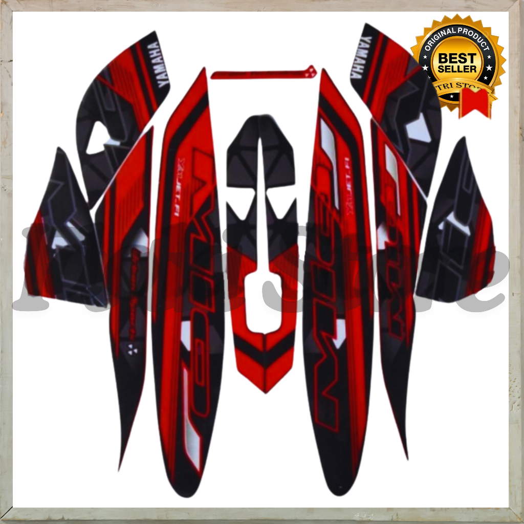 Striping Stiker Yamaha Mio J 2014 Merah Motor Yamaha Mio J 2014 List Body Motor Mio J