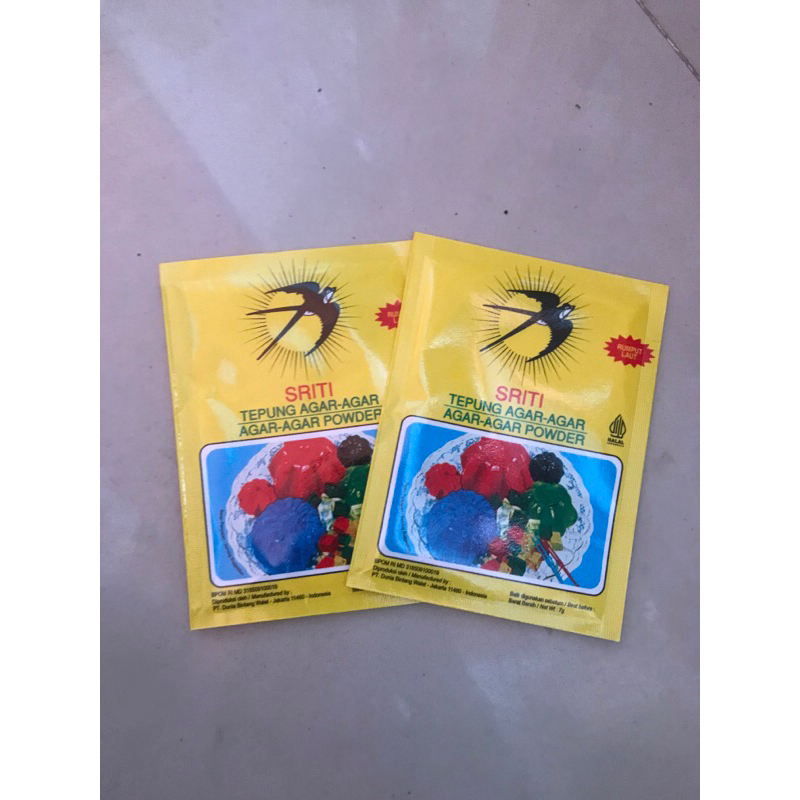 

TEPUNG AGAR AGAR WALET SRITI KEMASAN SACHET
