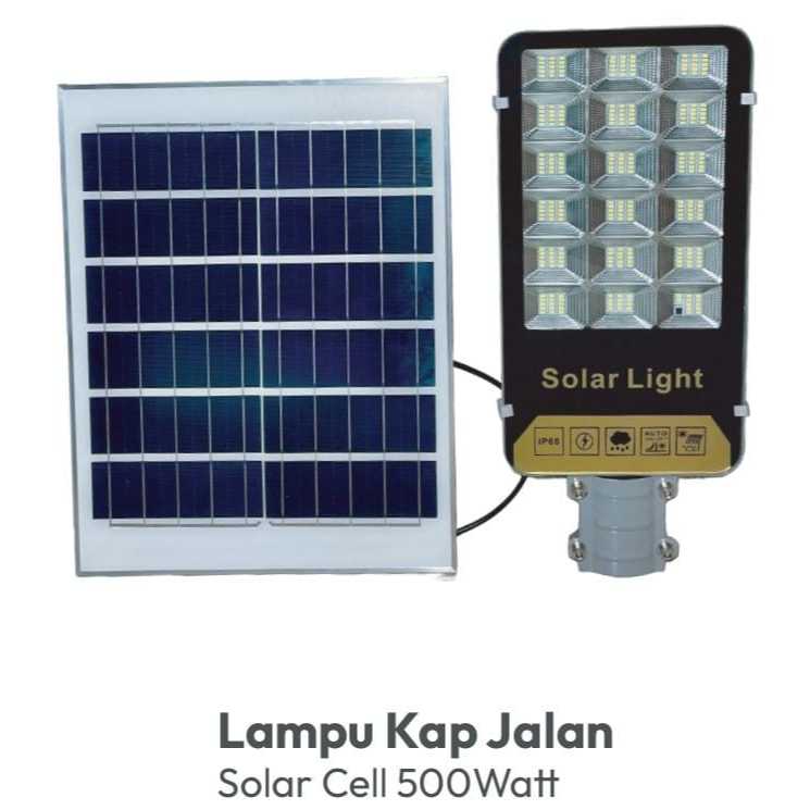 LAMPU LED PJU SOLAR PANEL 500WATT LAMPU PENERANGAN JALAN SOLAR CELL