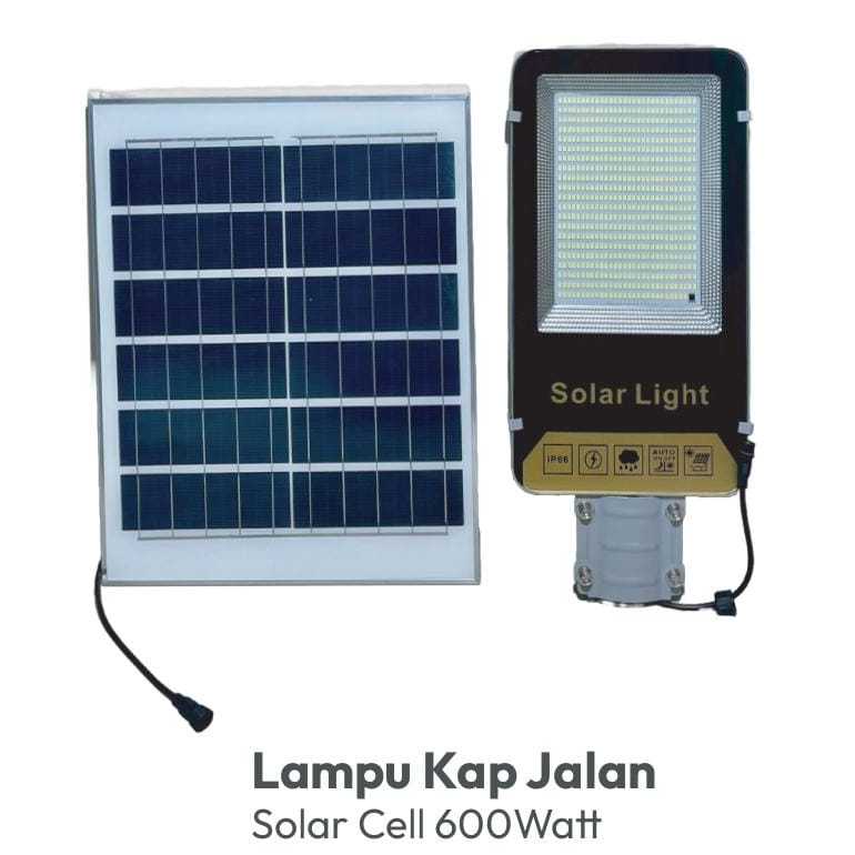 LAMPU LED PJU SOLAR PANEL 600WATT LAMPU PENERANGAN JALAN SOLAR CELL