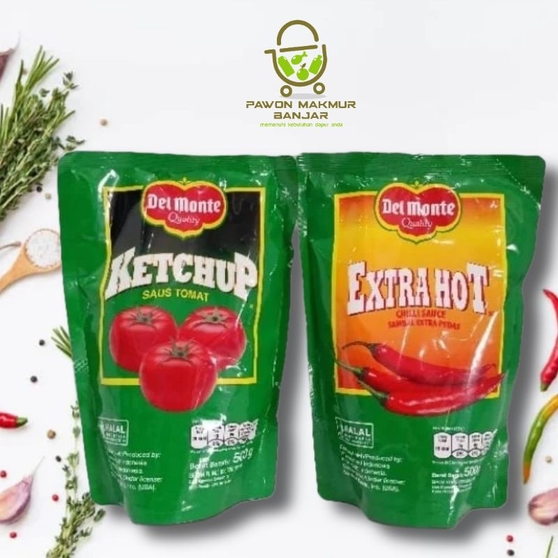 

DEL MONTE SAUS TOMAT & SAUS SAMBAL EXTRA HOT KEMASAN POUCH / 500gr