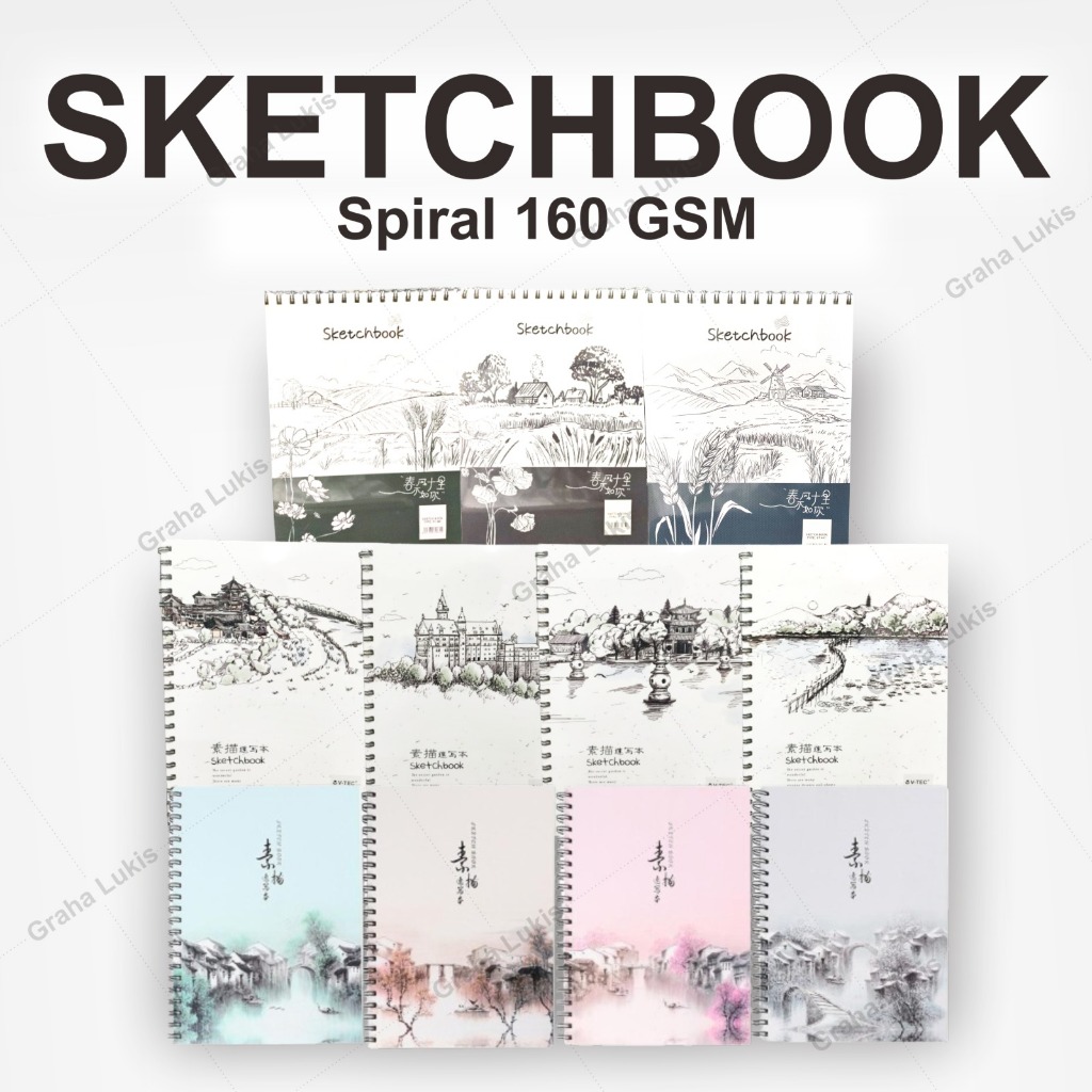 

SKETCHBOOK SPIRAL 160 GSM - 30 SHEETS (28,5x21cm)