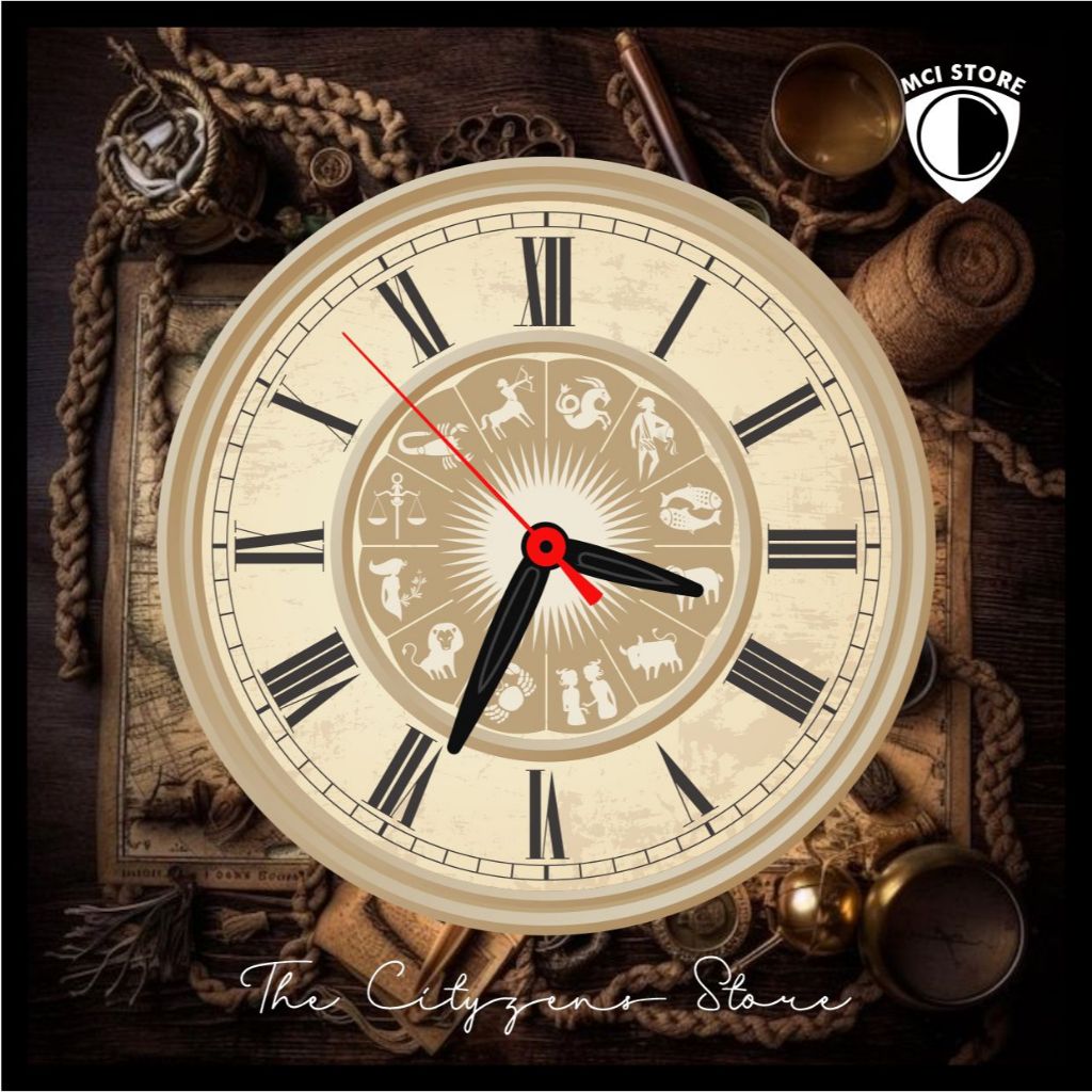 Jam Dinding Bulat Custom Zodiak 2