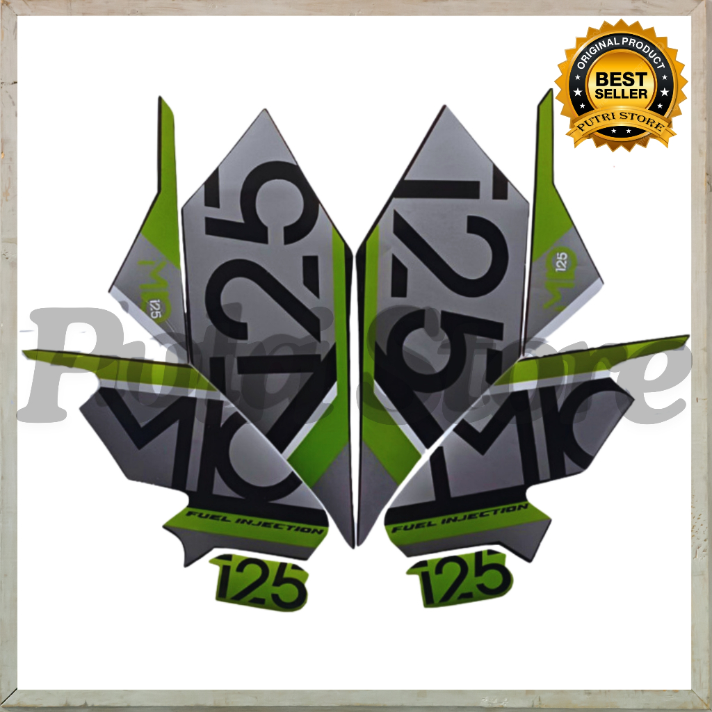 Stiker Striping Mio M3 2017 Hijau List Stiker Standar Mio M3 2017 - Striping Standar Mio M3 2017